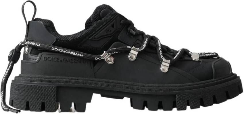 Dolce & Gabbana Luxe Trekking-geïnspireerde Sneaker Boots Black Heren