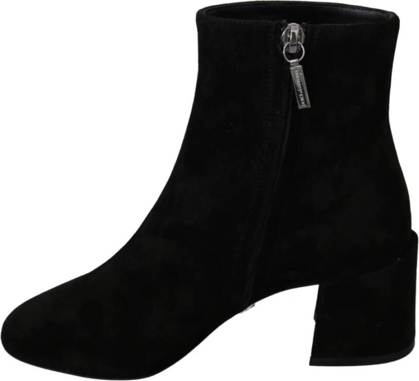 Dolce & Gabbana Zwarte Suède L'Amore E'Bellezza Enkellaarzen Black Dames - Foto 2