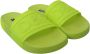 Dolce & Gabbana Logo Fluorescent Beach Slide Sandals Groen Dames - Thumbnail 10