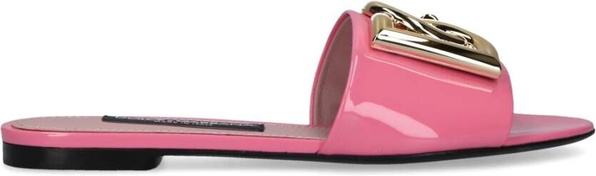 Dolce & Gabbana Instap Sandalen met Ronde Openeus Pink Dames