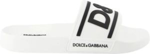 Dolce & Gabbana Rubberen strandkleding glijbanen Wit Heren