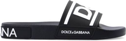 Dolce & Gabbana Zwarte Sandaal Regular Fit Geschikt voor Warm Klimaat Black Heren