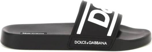 Dolce & Gabbana Zwarte Sandaal Regular Fit Geschikt voor Warm Klimaat Black Heren