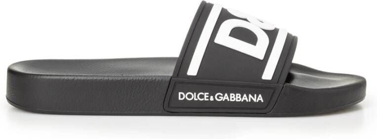 Dolce & Gabbana Zwarte Sandaal Regular Fit Geschikt voor Warm Klimaat Black Heren