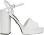 Dolce & Gabbana Hoge hak sandalen met logo borduursel White Dames - Thumbnail 1