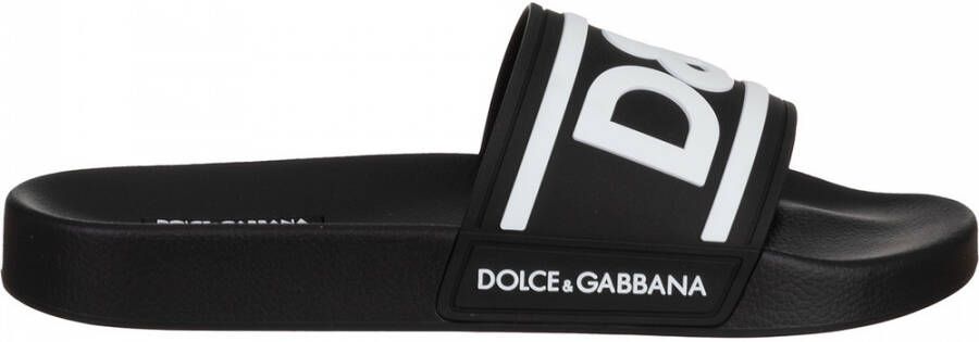 Dolce & Gabbana Zwarte Sandaal Regular Fit Geschikt voor Warm Klimaat Black Heren