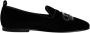 Dolce & Gabbana Skull Detail Velvet Loafers Kristalversieringen - Thumbnail 1