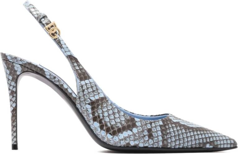 Dolce & Gabbana Python Celeste Barefoot Sandal Multicolor Dames