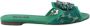Dolce & Gabbana Groene Kristalversierde Kant Sandalen - Thumbnail 1