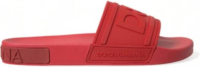 Dolce & Gabbana Flat Sandals Red Heren