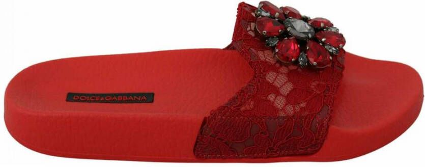 Dolce & Gabbana Slides Beach Shoes Rood Dames