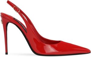 Dolce & Gabbana Slinback Vernice Damesmode schoenen Rood Dames