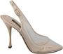 Dolce & Gabbana Slingback PVC Beige doorzichtige schoenen met hoge hakken - Thumbnail 2