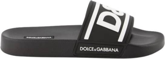 Dolce & Gabbana Zwarte Sandaal Regular Fit Geschikt voor Warm Klimaat Black Heren