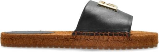 Dolce & Gabbana Slippers met logo Black Dames