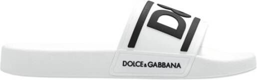 Dolce & Gabbana Slip-on Rubberen Sandalen White Dames