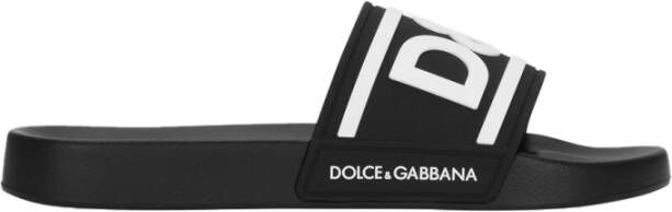 Dolce & Gabbana Zwarte Sandaal Regular Fit Geschikt voor Warm Klimaat Black Heren