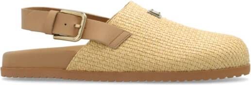 Dolce & Gabbana Sloffen met applicatie Beige Heren