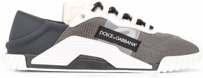 Dolce & Gabbana NS1 Grijze en Off White Sneakers Gray