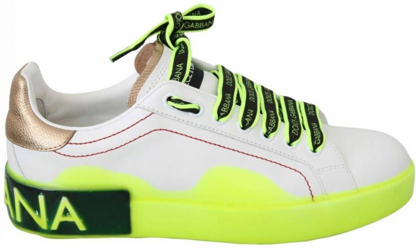 Dolce & Gabbana Elegante Portofino Lage Top Lederen Sneakers Multicolor - Foto 3