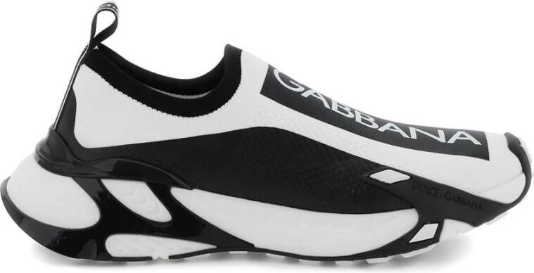 Dolce & Gabbana Witte Sneakers met Mesh Panelen Multicolor Heren