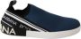Dolce & Gabbana Blauwe Stretch Logo Loafers Sneakers Blue - Thumbnail 1