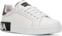 Dolce & Gabbana Witte Portofino Sneakers met Contrasterend Detail Witte lage sneakers met zilveren gelamineerde hiel White Dames - Thumbnail 4