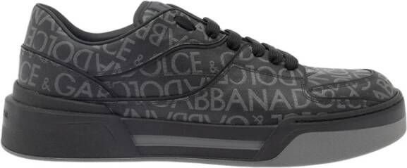 Dolce & Gabbana Zwarte Sneakers Aw22 Leren Rubberen Zool Black Heren