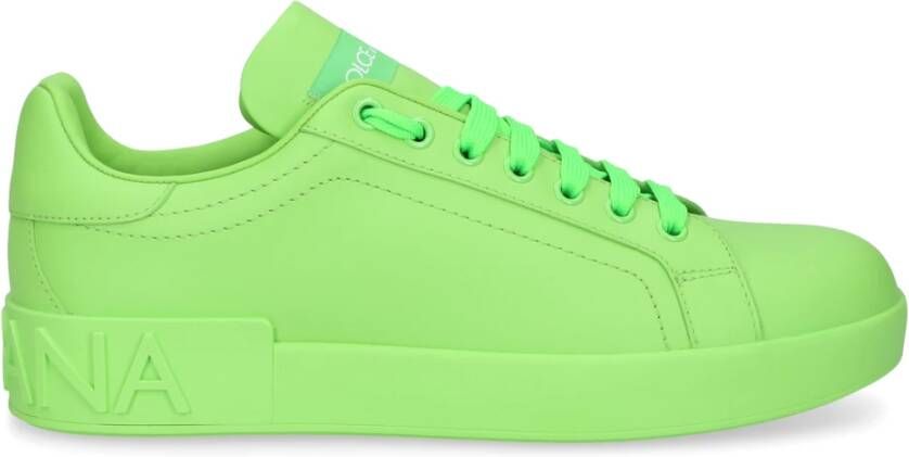 Dolce & Gabbana Sneakers van hoogwaardige Manager stof Green Dames