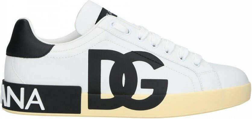 Dolce & Gabbana Leren Portofino Sneakers met DG Logo Multicolor Heren