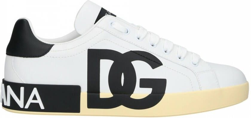 Dolce & Gabbana Leren Portofino Sneakers met DG Logo Multicolor Heren