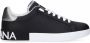 Dolce & Gabbana Portofino Leren Sneakers met Contrasterende Inzet Black Heren - Thumbnail 1