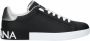 Dolce & Gabbana Portifino klassieke sneakers heren leer leer rubber 39.5 Zwart - Thumbnail 1