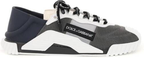 Dolce & Gabbana Mesh Contrast Logo Sneakers Multicolor