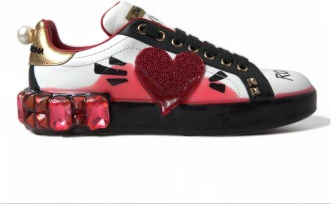 Dolce & Gabbana Kristal Hart Royal Sneakers White Dames