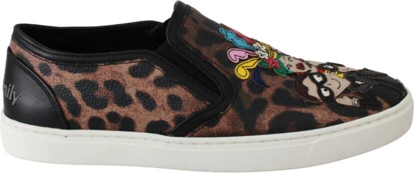 Dolce & Gabbana Luipaardprint Loafers voor Elegant Comfort Multicolor Dames