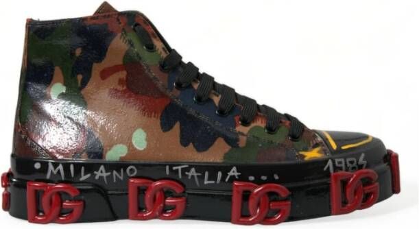 Dolce & Gabbana Camouflage High Top Sneakers Schoenen Multicolor