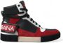 Dolce & Gabbana Zwart Rood Leren High Top Sneakers Black Heren - Thumbnail 11