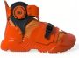 Dolce & Gabbana Oranje Multi Panel High Top Sneakers Orange Heren - Thumbnail 1