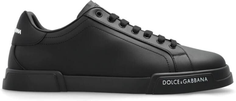 Dolce & Gabbana Portofino sneaker van kalfsleer met logo