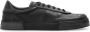 Dolce & Gabbana Gestructureerde leren vetersneakers met merkhak Black Heren - Thumbnail 1