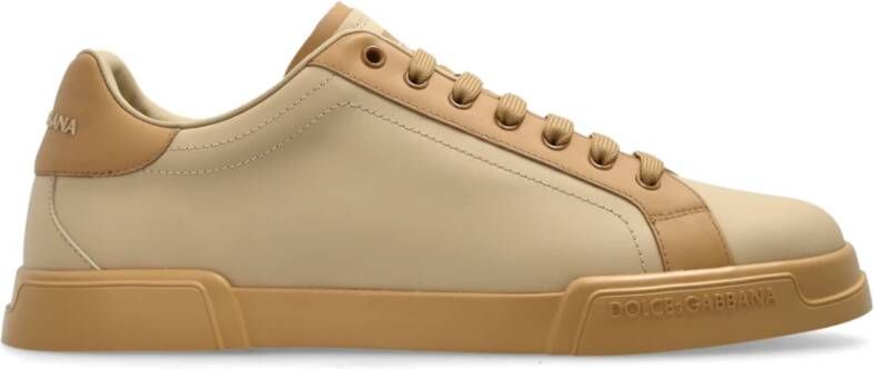 Dolce & Gabbana Sneakers Portofino Beige Heren