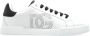 Dolce&Gabbana Low-Top Sneakers Calfskin Sneakers With Prominent Logo Detail in wit - Thumbnail 6