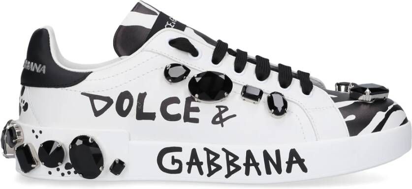 Dolce & Gabbana Sneakers van hoogwaardige Manager stof White Dames