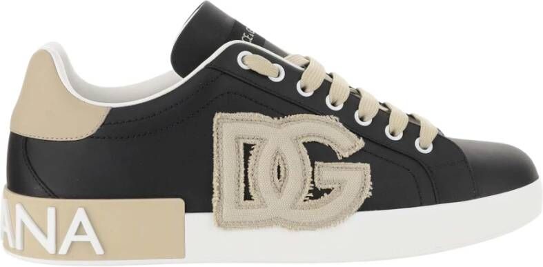 Dolce & Gabbana Sneakers van kalfsleer met logo-detail Multicolor Heren