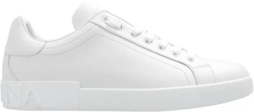 Dolce & Gabbana Leren lage sneakers ronde neus White Heren