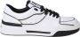 Dolce & Gabbana Zwart Wit Nappa Sneakers Vetersluiting White Heren - Thumbnail 1