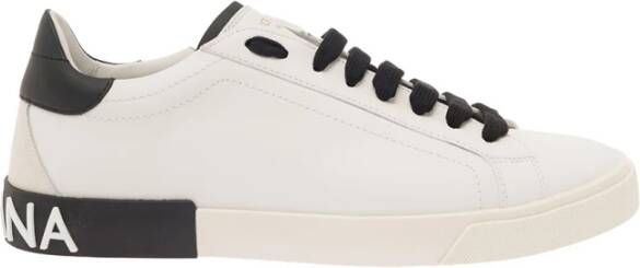 Dolce & Gabbana Heren Portofino Vintage Sneaker Wit White Heren