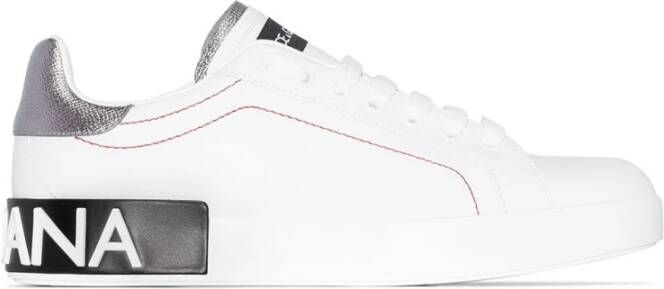 Dolce & Gabbana Portofino Sneakers Italiaanse Leren Schoenen White Dames