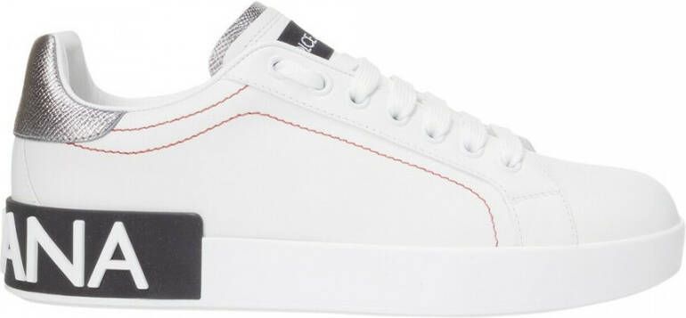 Dolce&Gabbana Low-Top Sneakers Portofino' Sneakers – White And Black in wit